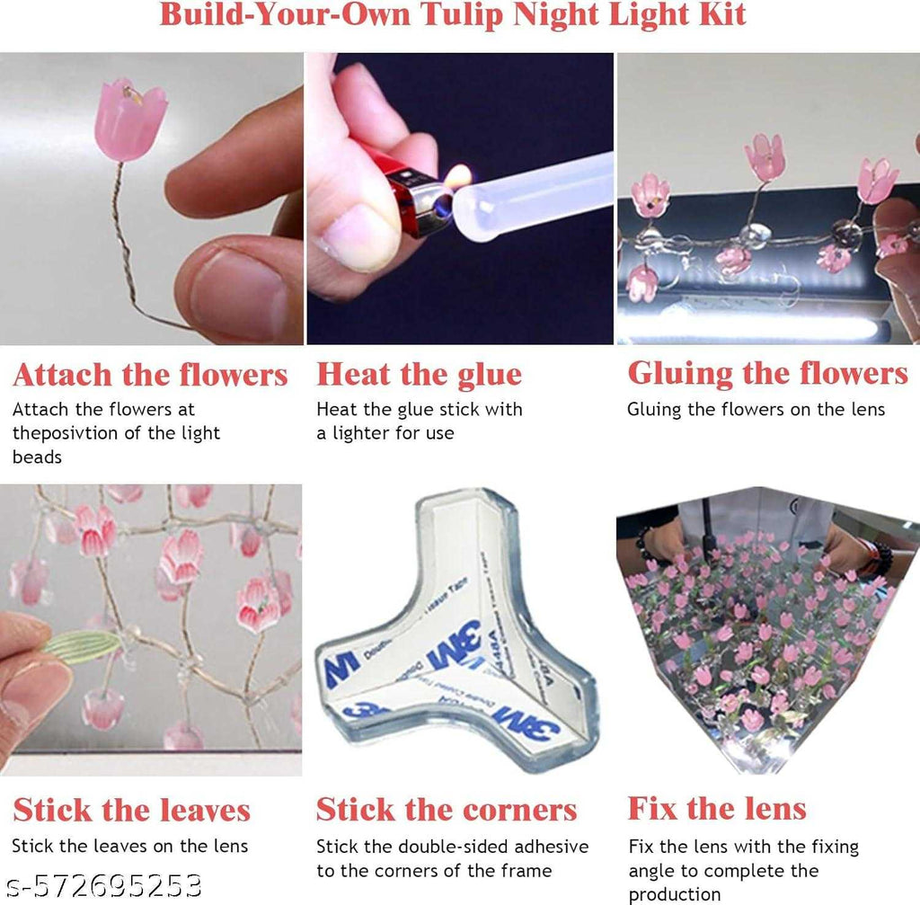 Tulip Cube Mirror Lamp | 2-in-1 LED Infinite Flower Garden Night Light