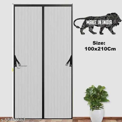 Premium Semi-Transparent Polyester Door Curtain | Elegant Sheer Privacy Screen