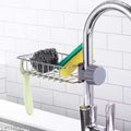 Stainless Steel Sink Soap Holder & Faucet Organizer | Rust-Proof Kitchen Storage Rack
