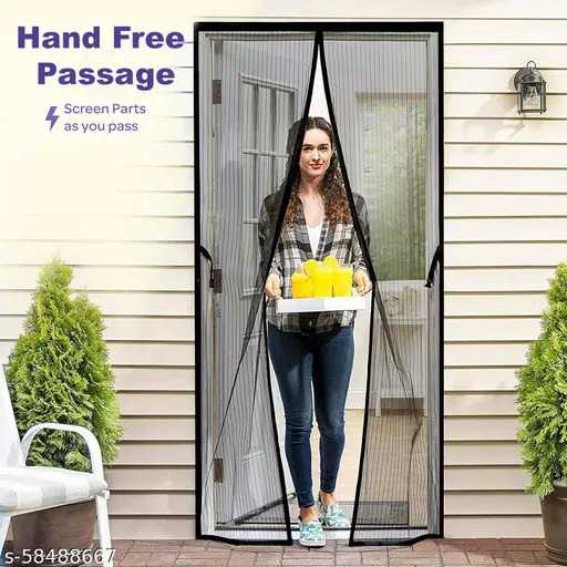 Premium Semi-Transparent Polyester Door Curtain | Elegant Sheer Privacy Screen