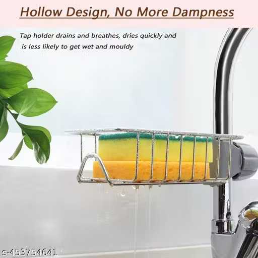 Stainless Steel Sink Soap Holder & Faucet Organizer | Rust-Proof Kitchen Storage Rack