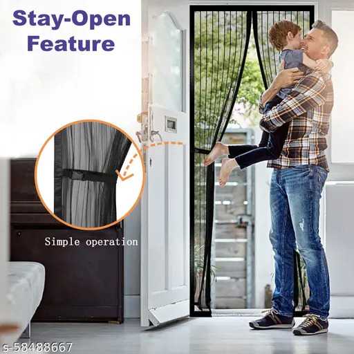 Premium Semi-Transparent Polyester Door Curtain | Elegant Sheer Privacy Screen