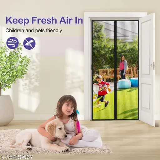 Premium Semi-Transparent Polyester Door Curtain | Elegant Sheer Privacy Screen